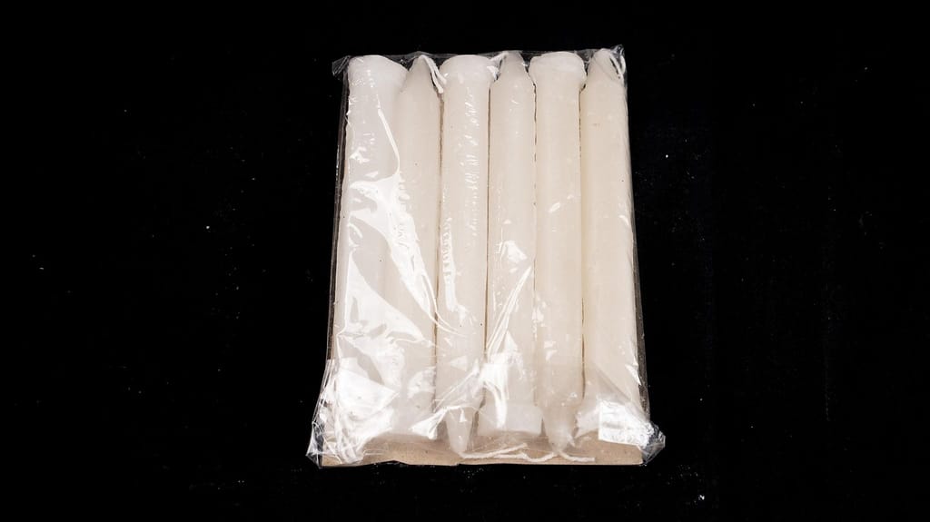 Set of 6 White Candles 5 packets view 2