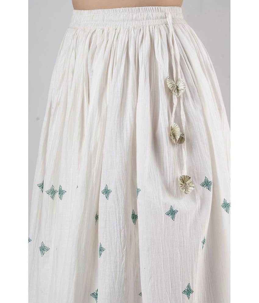FABRR - White Cotton Women's Flared Skirt ( Pack of 1 ) view 2
