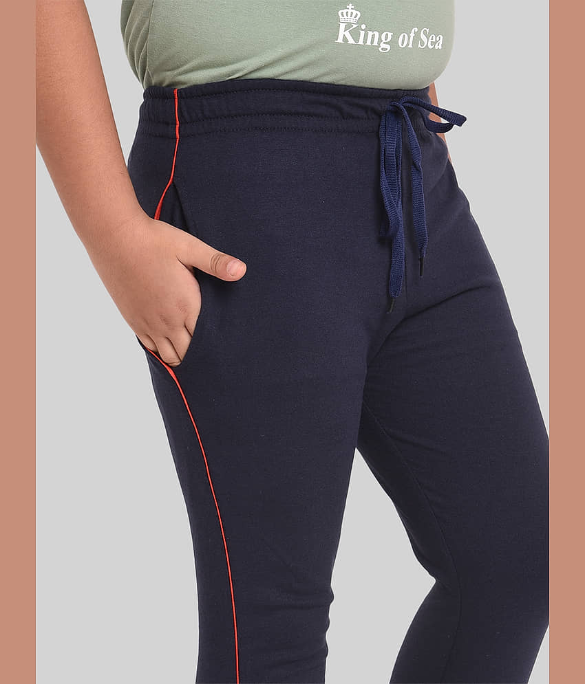 Neo Garments Pack of 1 Boys Cotton Trackpant ( Navy ) view 2