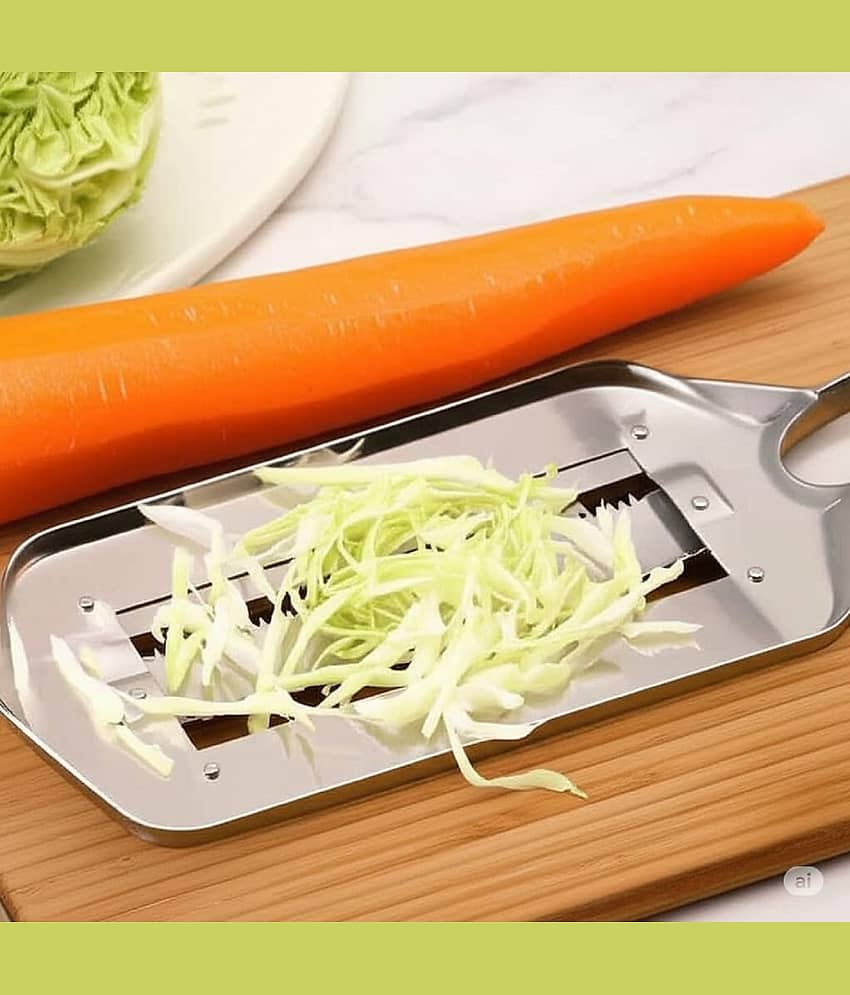 Stainless Steel Cabbage Hand Slicer Shredder | Double Blade Vegetable Cutter for Homemade | Kitchen Manual Tool - Vegetable Slicing Knife view 2