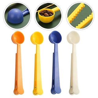 Durable Coffee Measuring Spoons - Set of 4 with Sealing Clips, Multi-functional Baking Spoons for Spices & Protein view 2