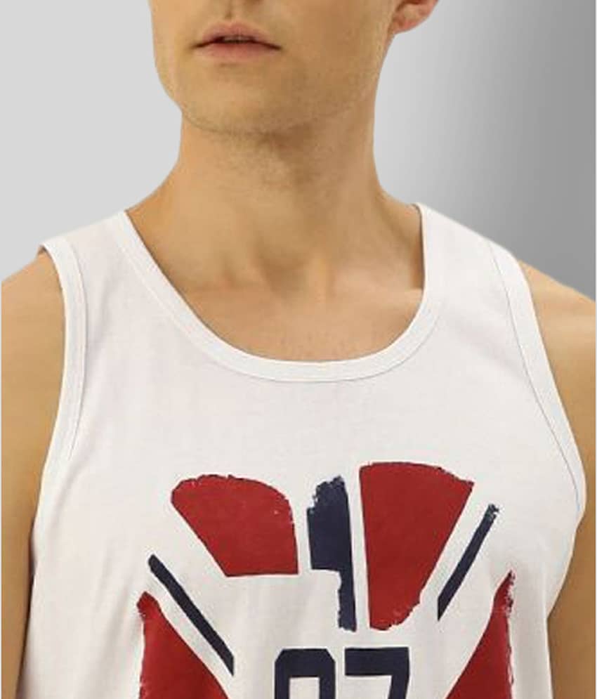 Veirdo Pack of 1 Cotton Regular Fit Men's T-Shirt ( White ) view 2