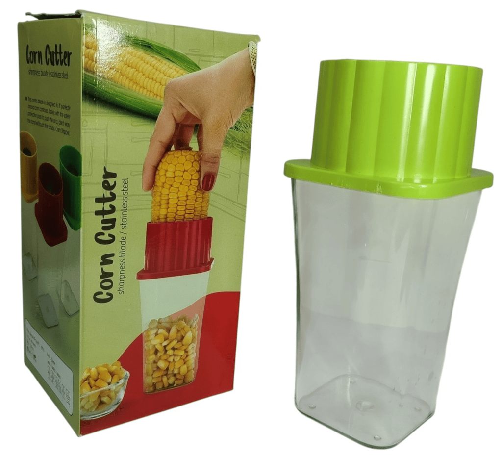 Corn Cutter with Container, Stainless Steel Blade