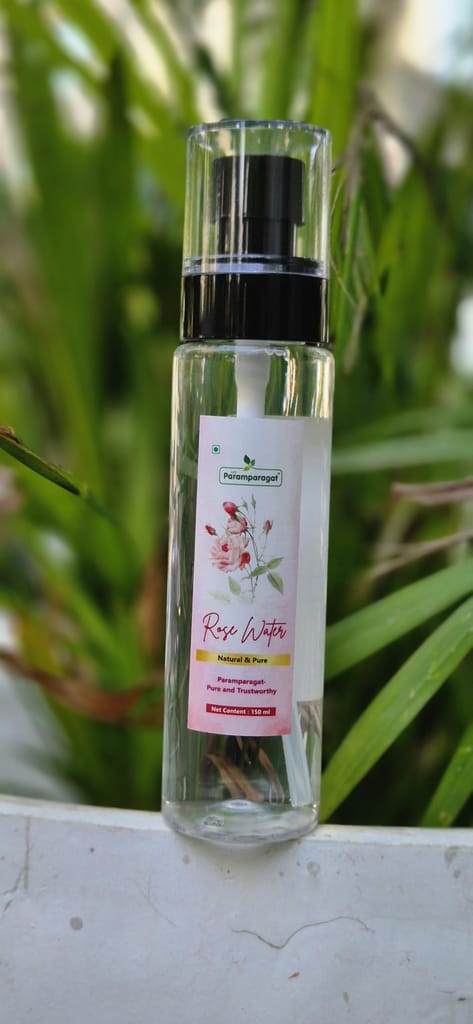 Paramparagat | Natural & Pure | Premium | Rosa damascena | Gulab Jal | Pure Rose Water | Floral Water | गुलाब जल | Gulab jal | Rosa damascena (Distillate) 150ml view 2