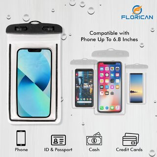 Waterproof Mobile Pouch Cover for All Mobiles, Assorted Dry Bag Compatible All Smartphones up to 6.5 inches - 1 Pcs view 2
