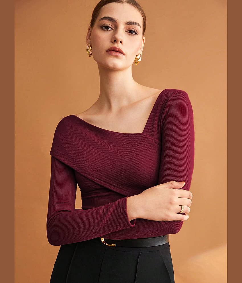 kotty Women's Viscose Regular Top ( Brown ) view 2