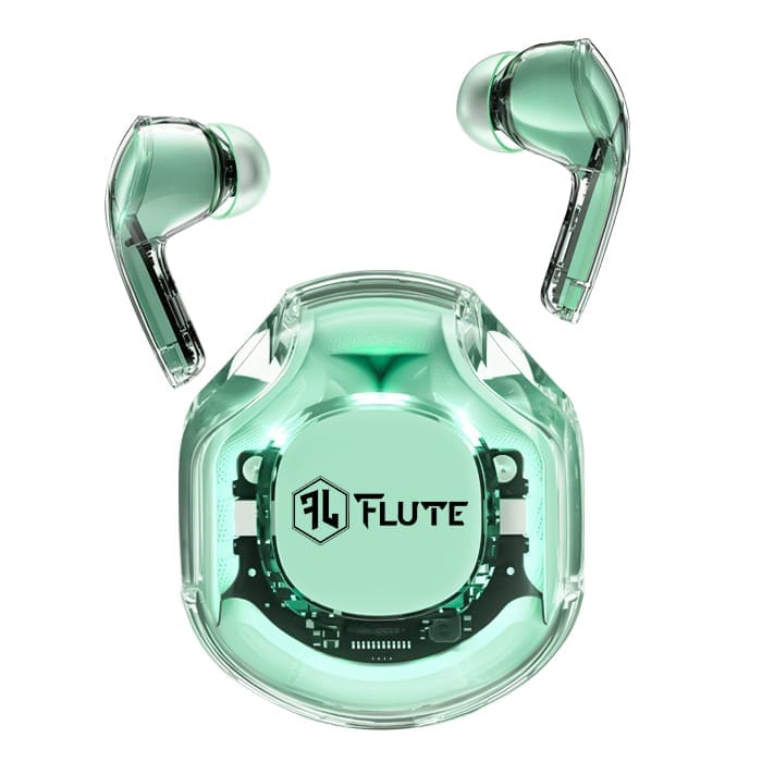 Flute Ultrapods Pro Wireless Earbuds - Mint Green view 2