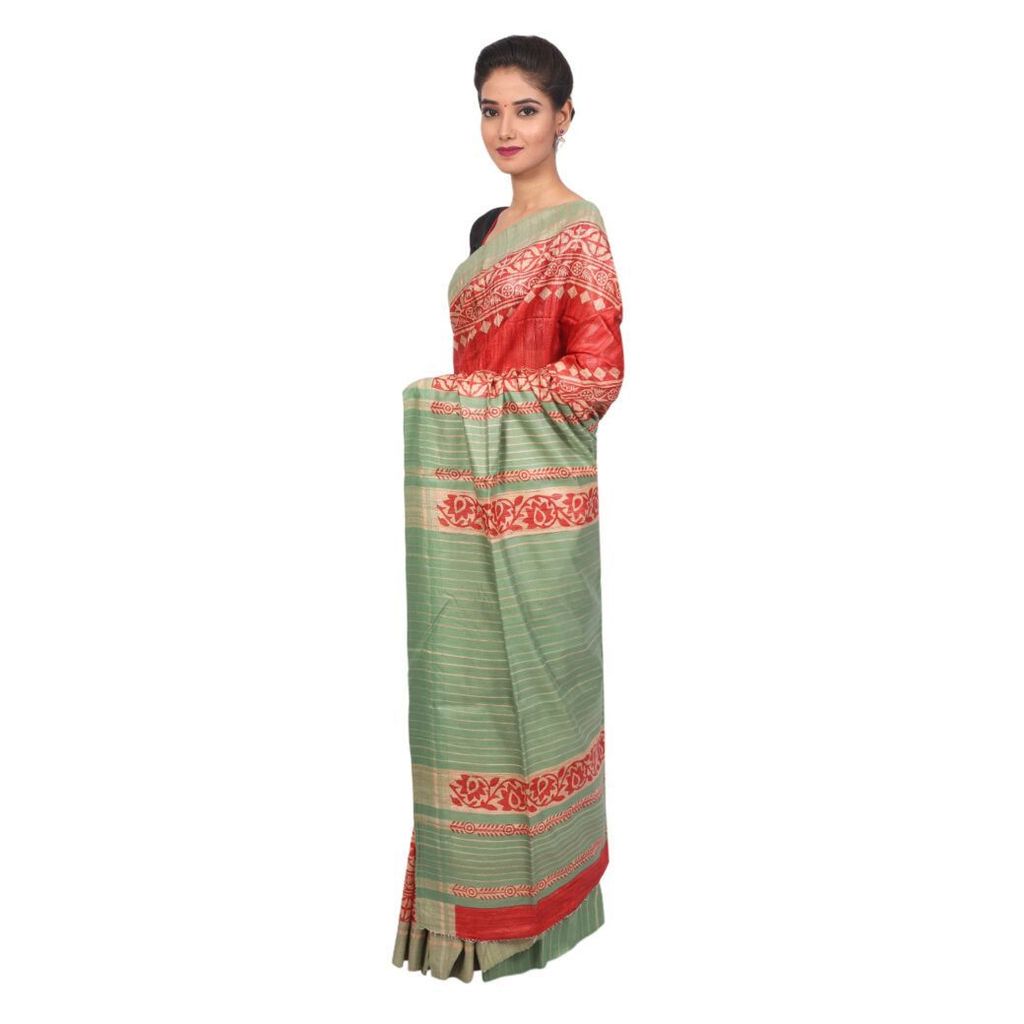 HANDLOOM KOSA SAREE WITH BLOUSE (SKU - 1ST503100222 SAREE- 234) view 2