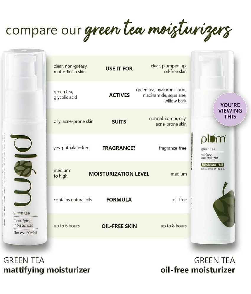 Plum Green Tea Oil-Free Face Moisturizer | Soothes & Fights Acne| Non-Sticky & Light (50 ml) view 2