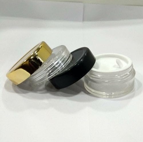 Empty Acrylic San Jar Transparent Cosmetic Container with Leakproof inner lids for Lip Balms, Lip Scrubs, Body Butters, Eyeshadow, Makeup & DIY cosmetics beauty products - PRNT view 2