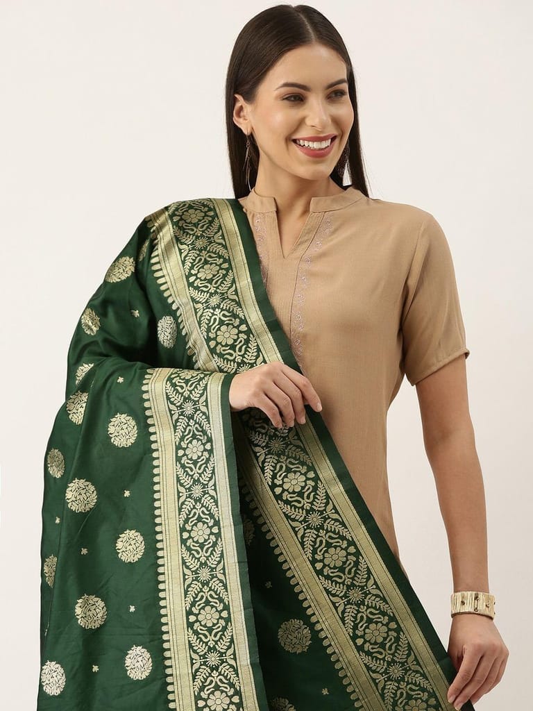 Women's Fancy Woven Banarasi Silk Dupatta view 2