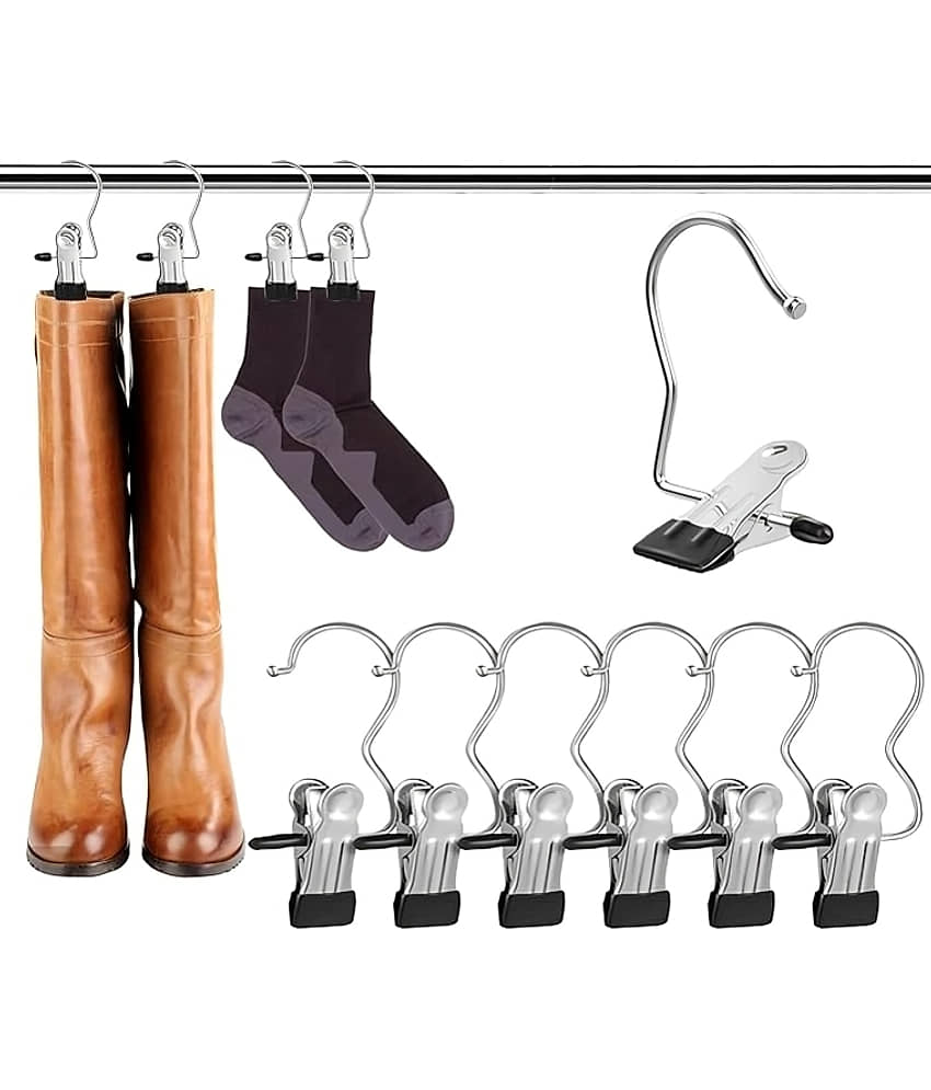 Space-Saving Clothespin Hanger for Closet Hooks(Set of 6) view 2