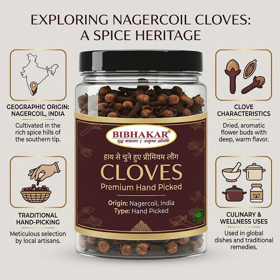 Whole Cloves from Nagercoil 100g - High Oil Content Bud Spice, Airtight PET Jar | Bibhakar Spices - 100 gm - One unit of Cloves view 2