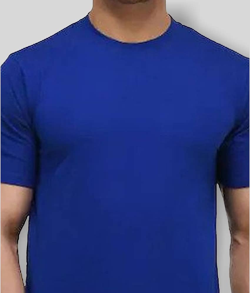 SKYRISE Pack of 1 Cotton Slim Fit Men's T-Shirt ( Blue ) view 2