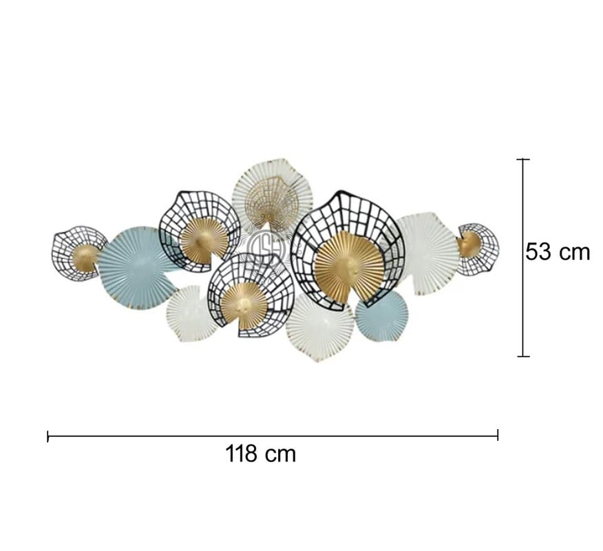 Metal Handcrafted Wall Hanging Wall Sculpture (42.5X21 Inch) Wall Art/multicolor For Home Decoration.(iWART-23-NUT) view 2