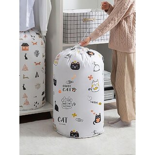 Printed Cylinder Shape Laundry Bag, 50 x 60 cm, Durable and Lightweight Storage Organizer for Clothes view 2