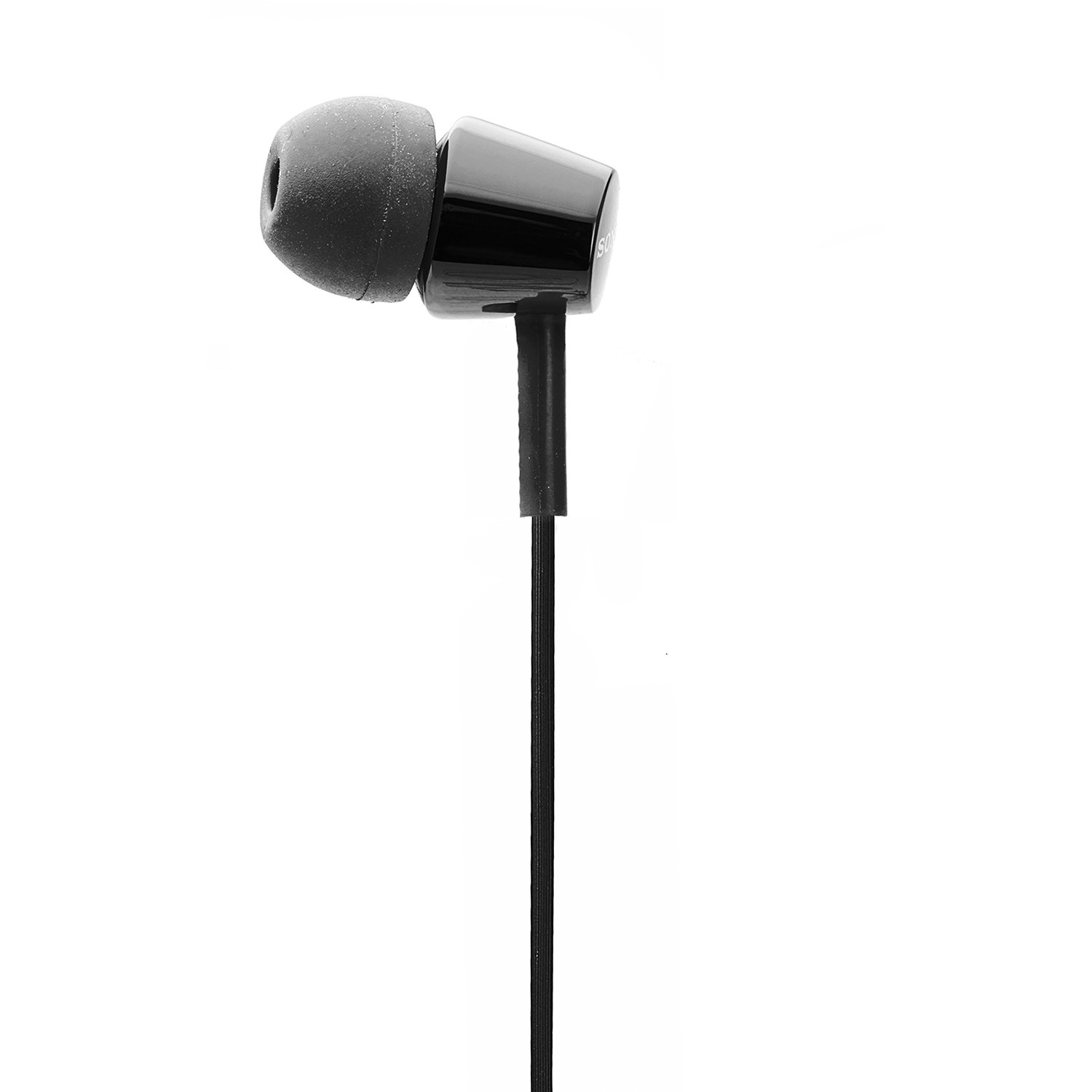 Sony MDR-EX155AP Wired in Ear Headphones with Tangle Free Cable, 3.5mm Jack, Headset with Mic for Phone Calls and 1 Year Warranty - (Black) view 2
