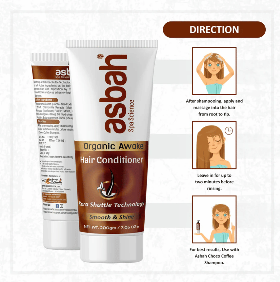 Asbah Choco Coffee Hair Conditioner for Smooth & Silky Hair view 2