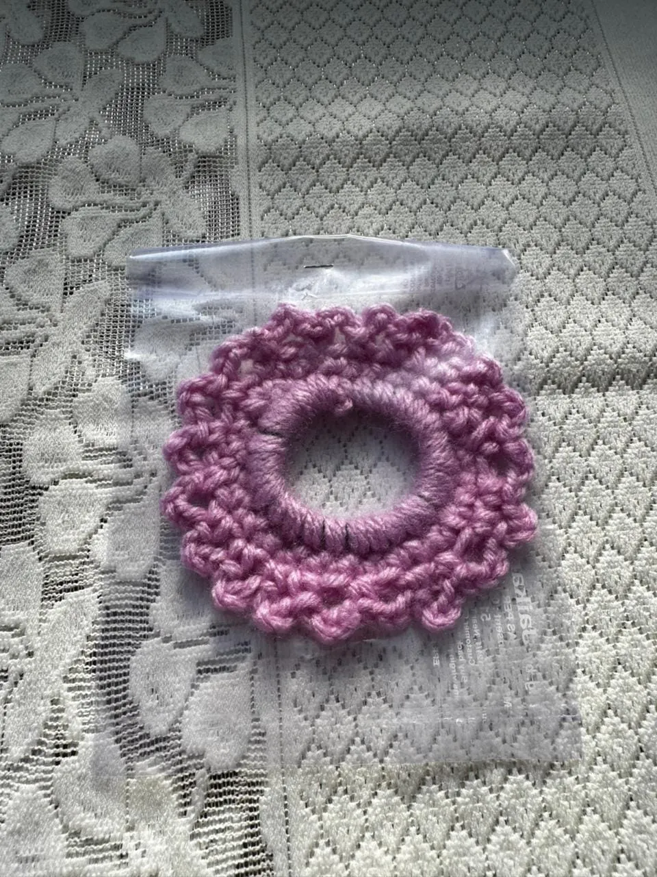 Crochet Scrunchies in Purple color view 2