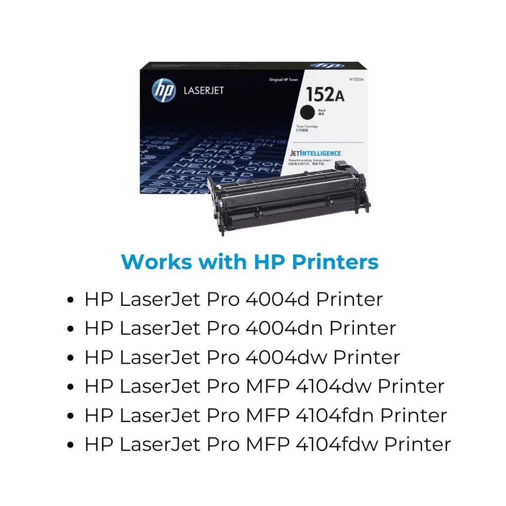 HP 152A W1520A Black Toner Cartridge for LaserJet Pro 4004D 4004DN 4004DW 4104DW 4104FDN 4104FDW view 2