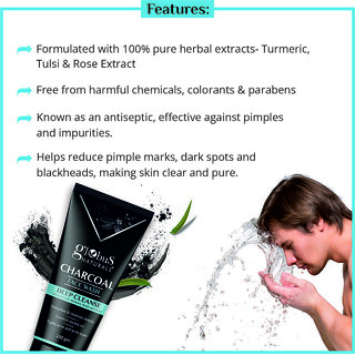 (Combo of 2) Globus Charcoal Face Wash (100g) + Sunflower & Aloe Vera Hydra Gel Sunscreen (100g) view 2