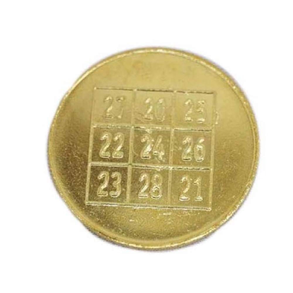 Gold colour Pack of 1 Ethnic Traditional Hand made Brass Lakshmi Kubera Coins view 2