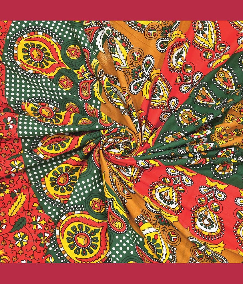 ABHACLOTHO Cotton 1 Double Bedsheet with 2 Pillow Covers ( Multicolor ) view 2