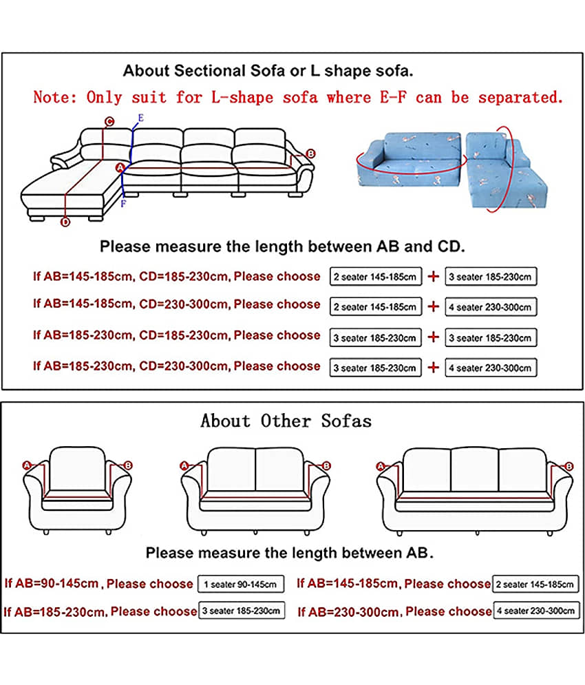 House Of Quirk 3 Seater Polyester Single Sofa Cover Set view 2