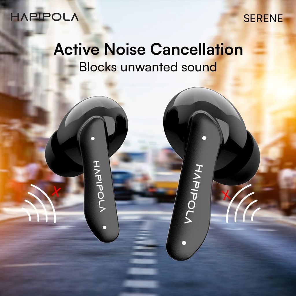 HAPIPOLA SERENE (ANC) in Ear Wireless ANC Earbuds (TWS), Massive 40Hrs Playtime with Speed Charge, Customizable Bass view 2