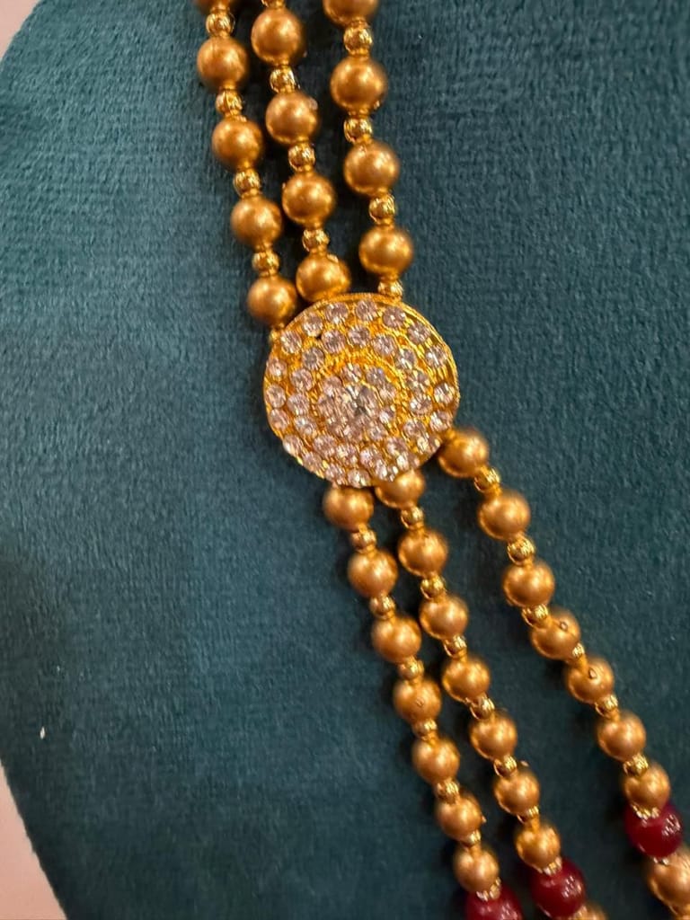 shaadi party wear dulha mala with double side brooches view 2
