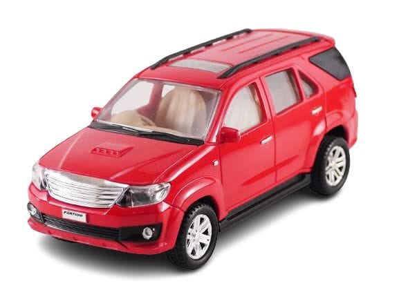 Pull Back Plastic Fortuner (SUV) Model Car, Off Road SUV Miniature Toy Perfect for Kids Fun (Pack of 1) view 2