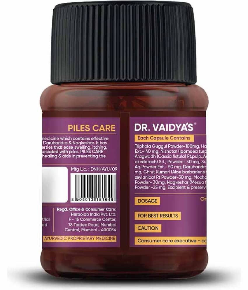 Dr. Vaidya's Piles Care Capsules 30No.s (Pack of 2) view 2