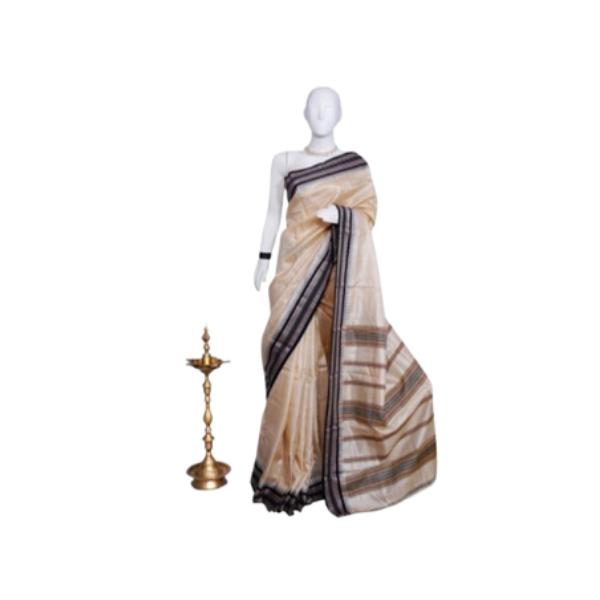 Kosa Plain Kervati Saree
