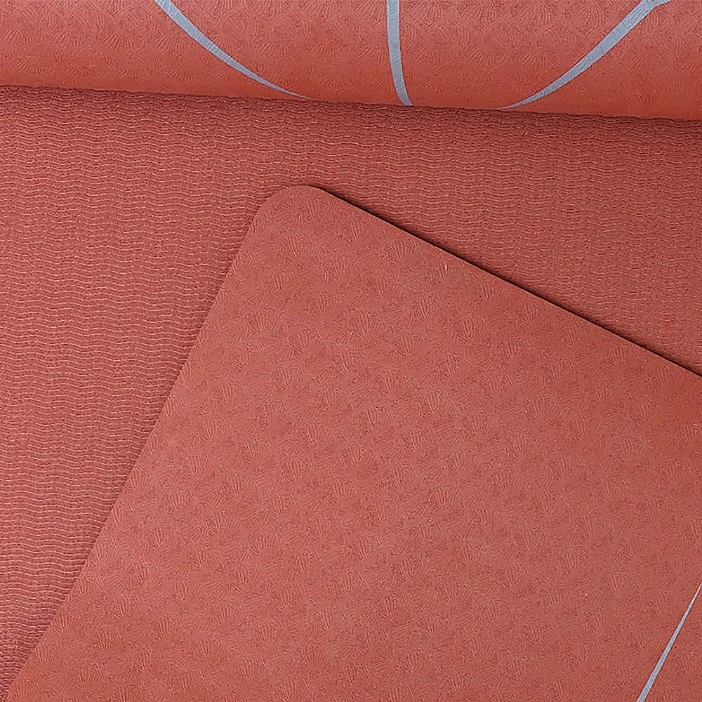 TEGO CORE Yoga Mat with GuideAlign & Yoga Mat Holder Bag (Colour - BRICK/GREY, Size - 8 MM) by Total Sporting And Fitness Solutions Pvt Ltd view 2