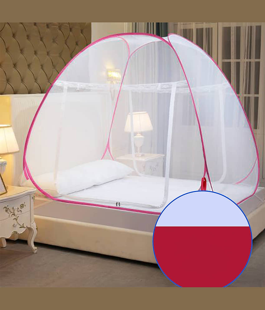 ShreejiHuf King Pink Mosquito Net, Machardani view 2
