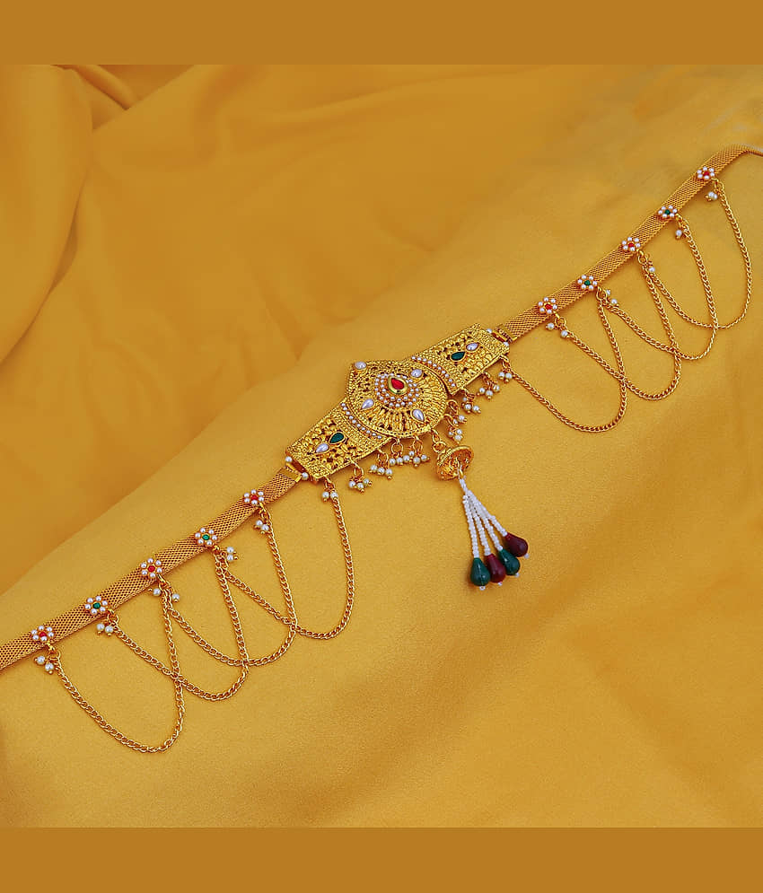 Sukkhi Alluring Pearl Gold Plated Kamarband For Women view 2