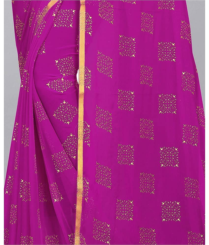 Rhey Chiffon Printed Saree With Unstitched Blouse Piece ( Rama ) view 2