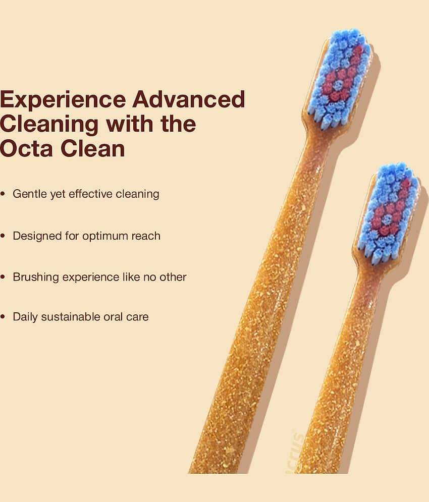 Dencrus Octa Clean Toothpaste 100gm + Bamboo Toothbrush (Pack of 4) view 2