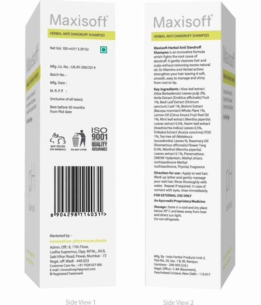MAXISOFT - Anti Dandruff Shampoo 100 mL ( Pack of 2 ) view 2