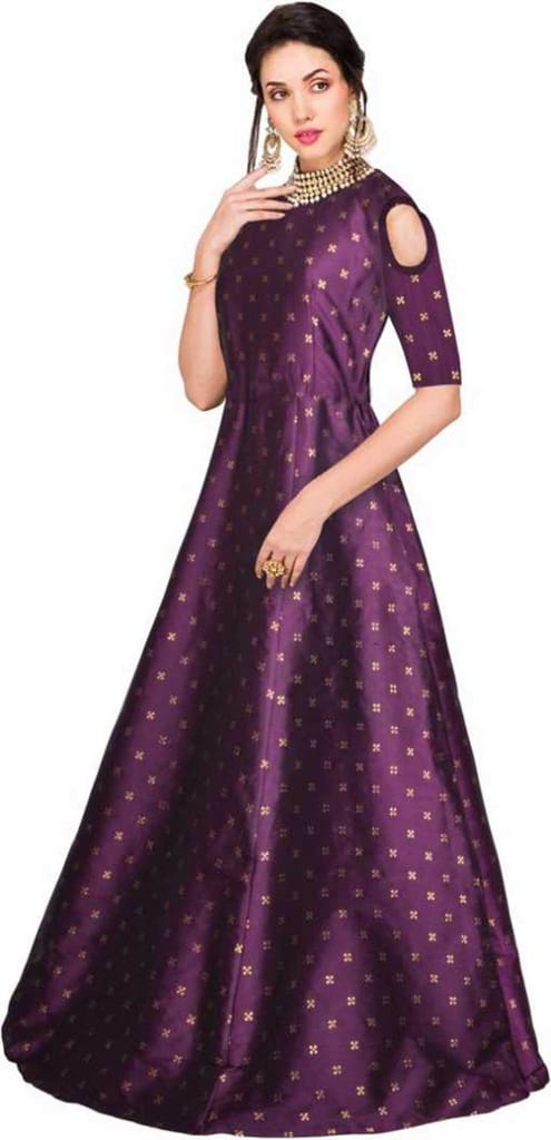 Florence Women's Art Silk Wrap Kurtas Dress Material view 2