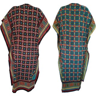 Ukal Combo Pack of 2 Women's Kaftan Dress Cover Up Nightwear Nighty Gown V-Neck Dress view 2