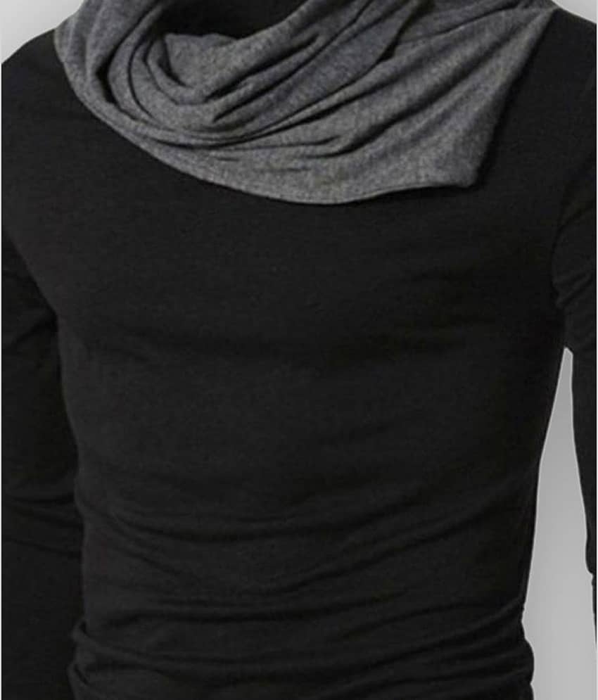 Leotude Pack of 1 Cotton Regular Fit Men's T-Shirt ( Black ) view 2
