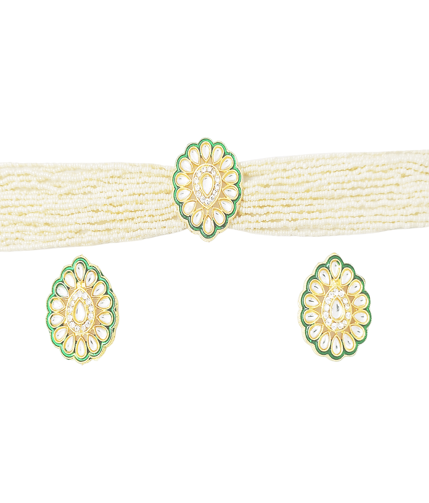 gilher - White Alloy Necklace Set ( Pack of 1 ) view 2