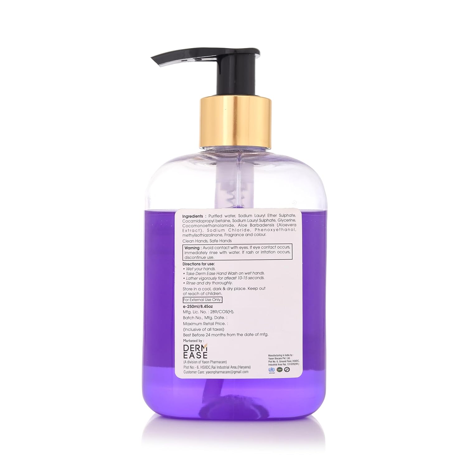 Dermease Pure Hand Wash for Gentle Clean & Hydration Lavender view 2