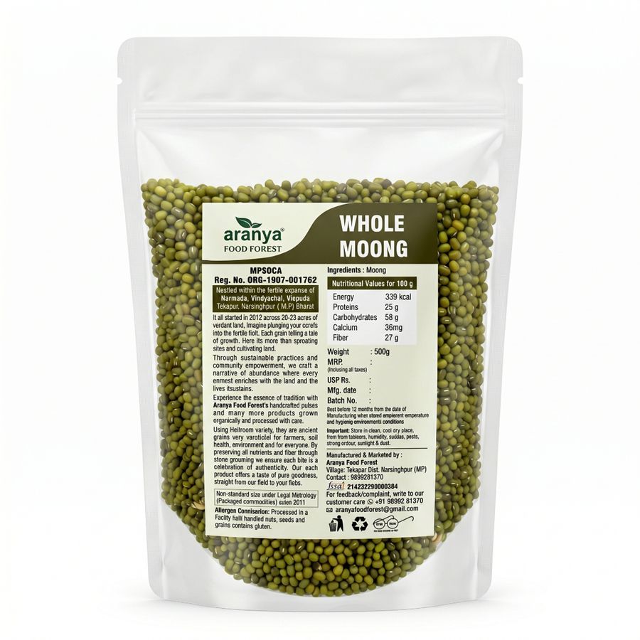 Organic Sabut Moong - 500 gm view 2
