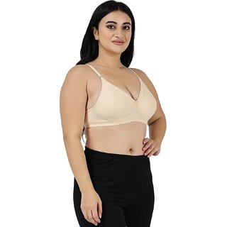 Women's Skin Cotton Rich Non-Padded cloviaa Non-Wired Bra with Double Layered Cups view 2