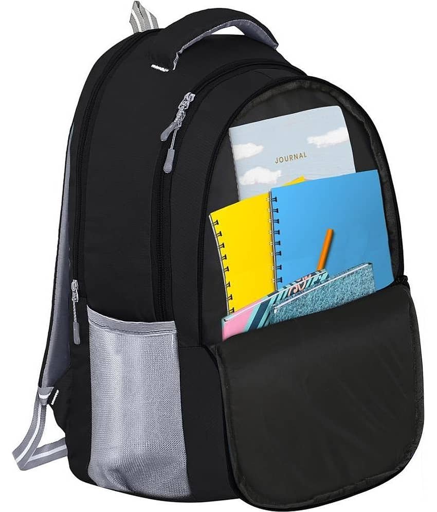 FLYSACK Black PU Backpack ( 30 Ltrs ) view 2