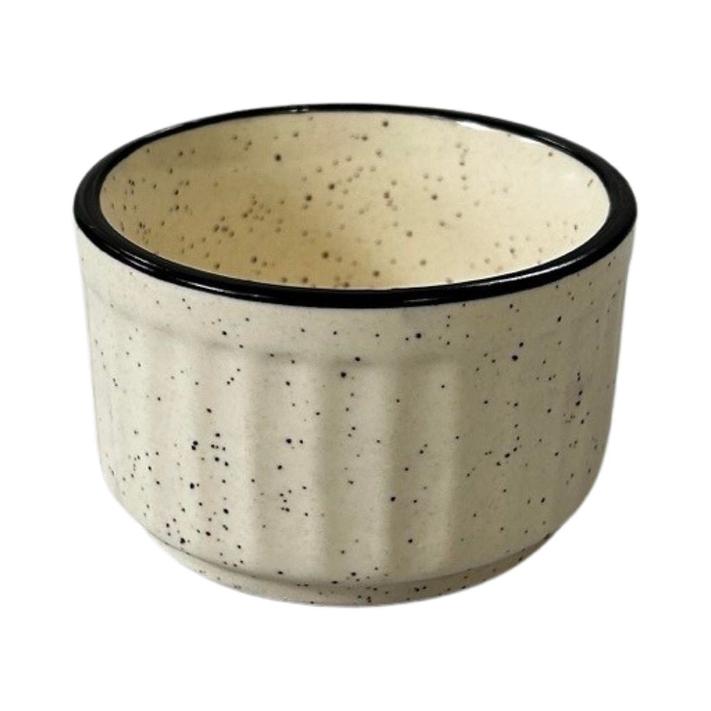 Ceramic Dining Matte White Marble Linear Ceramic 50ml Dip Bowls Set of 6 view 2