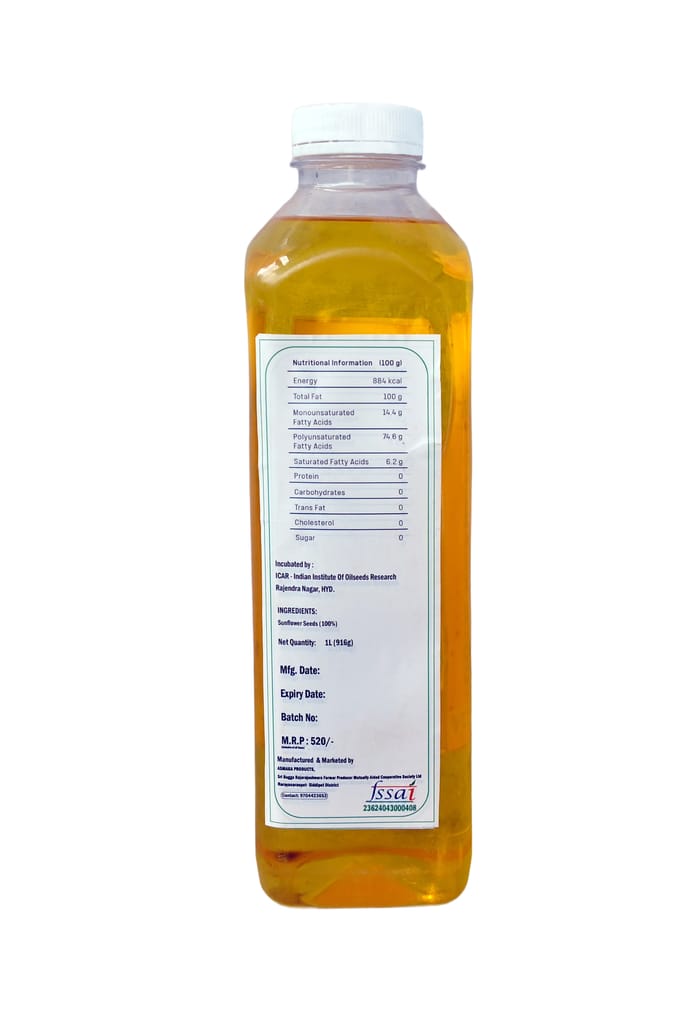 Buy Cold Pressed Sunflower Oil Online at Best Price in India - Varada view 2