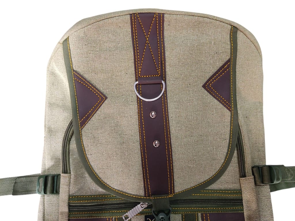 Stylish Canvas Backpack for Men and Women, Casual Travel School Bag with PU Leather Trim. Description. This stylish canvas backpack is perfect for men and women. view 2